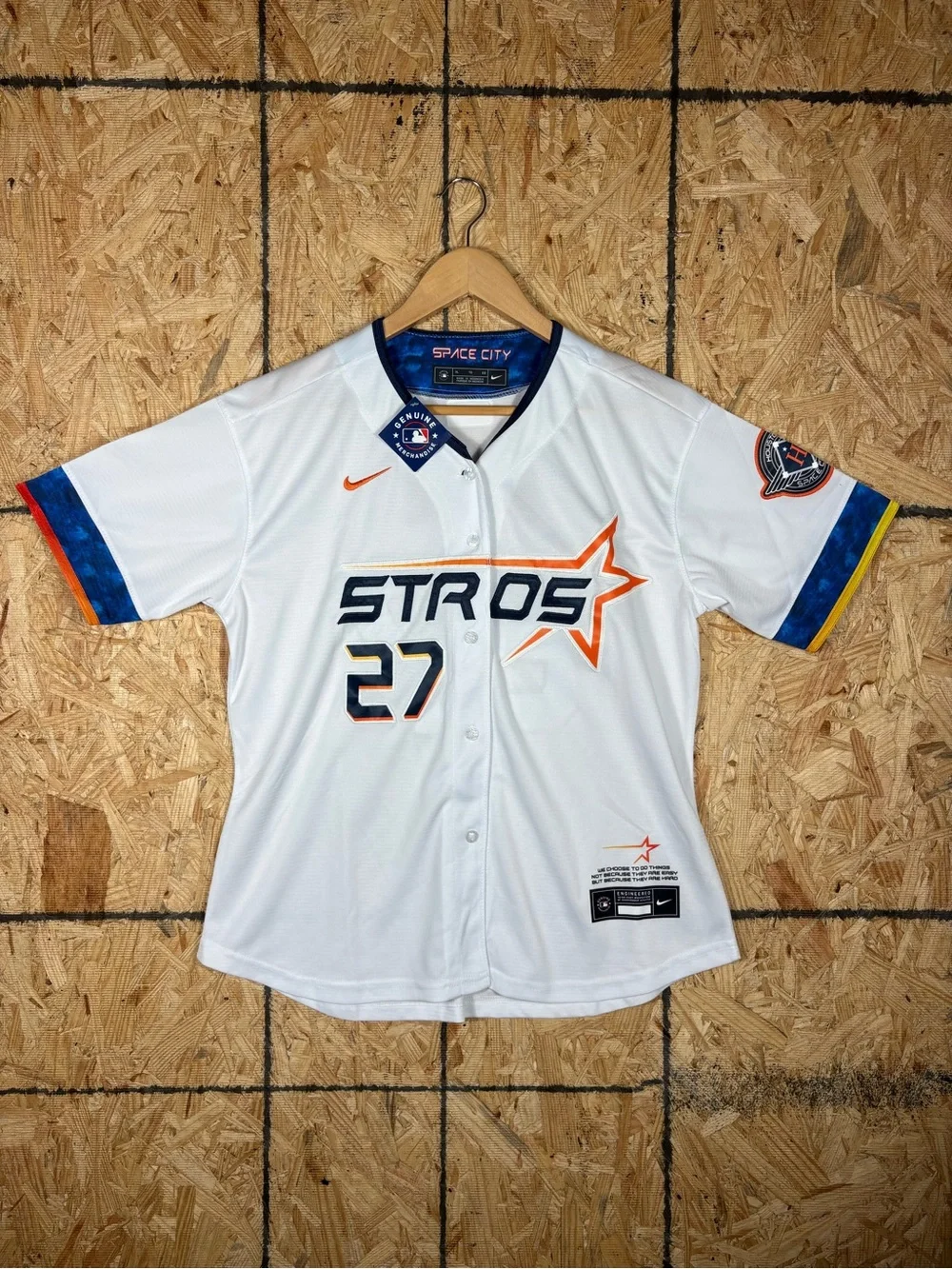 Nike Kids Jose Altuve White Astros STROS #27 - Youth XL